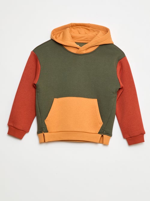 Sudadera con capucha color block - Kiabi