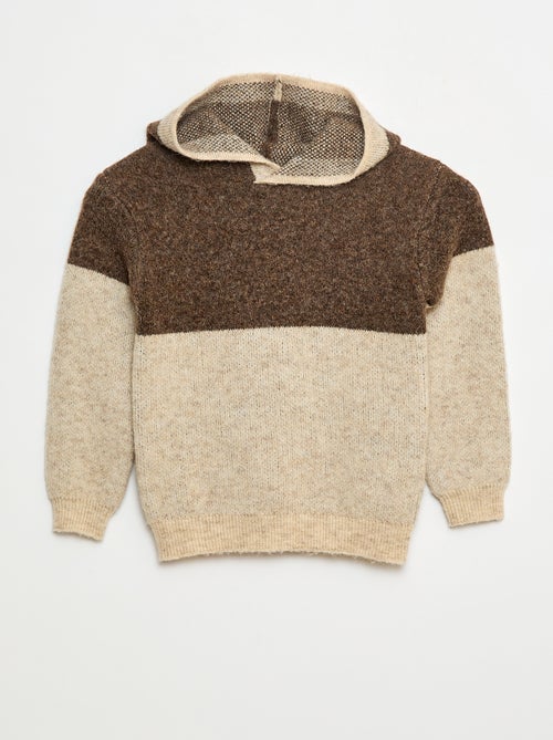 Sudadera con capucha color block - Kiabi