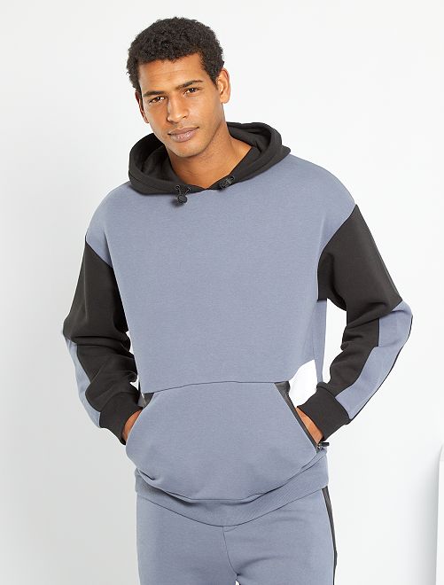 Sudadera con capucha 'colorblock' - AZUL - Kiabi - 25.00€