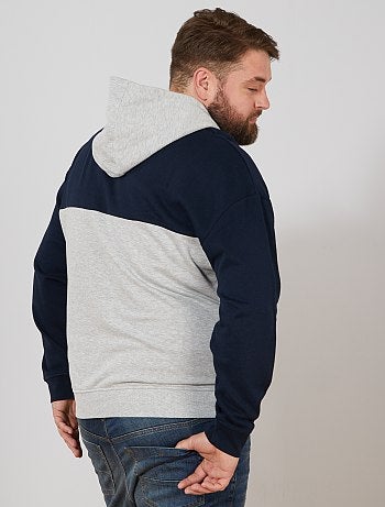 Tallas grandes hombre - Sudadera con capucha colorblock - Kiabi