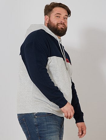 Tallas grandes hombre - Sudadera con capucha colorblock - Kiabi