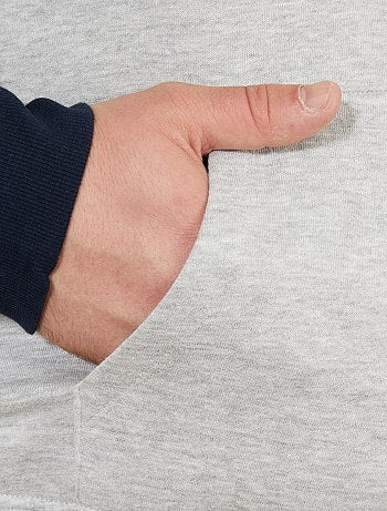 Tallas grandes hombre - Sudadera con capucha colorblock - Kiabi