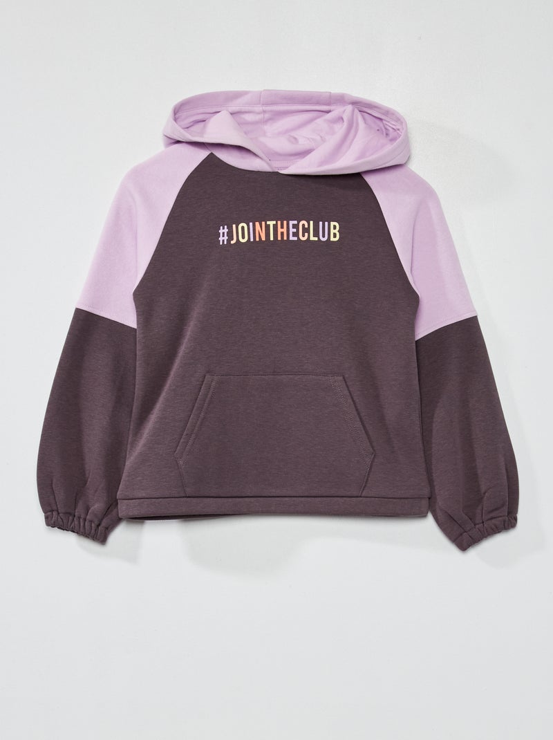 Sudadera con capucha colorblock GRIS - Kiabi