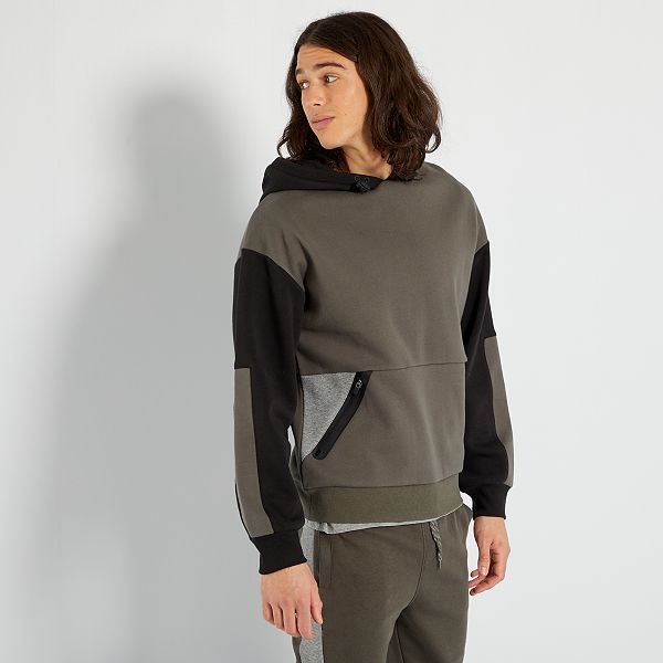 Sudadera con capucha 'colorblock' Hombre talla S-XXL - KAKI - Kiabi - 15,00€