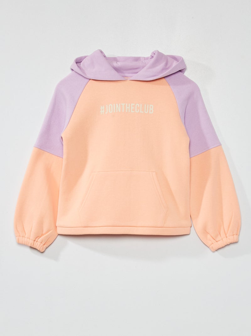 Sudadera con capucha colorblock ROSA - Kiabi