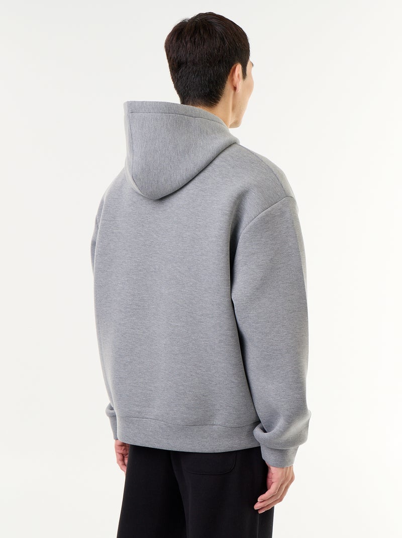 Sudadera con capucha con bolsillo canguro Gris - Kiabi