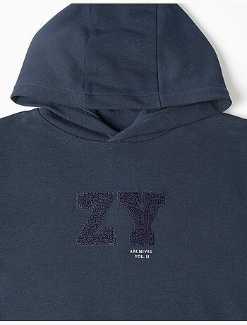 Sudadera con capucha con bordado bouclé zy