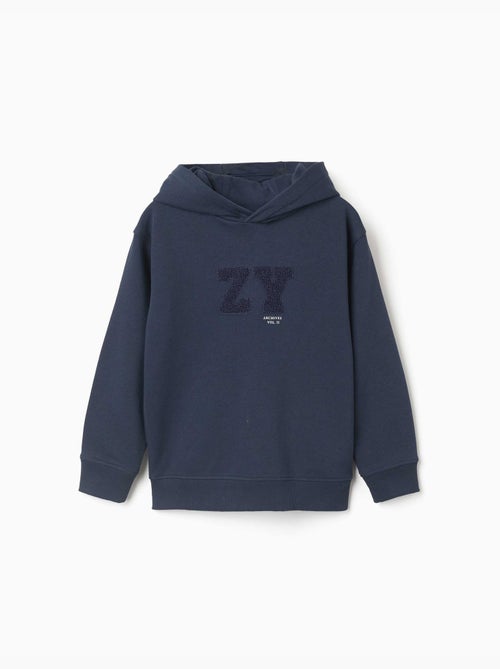 Sudadera con capucha con bordado bouclé ZY - Kiabi