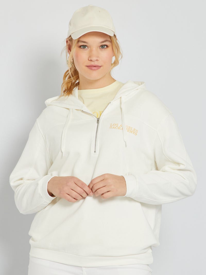 Sudadera con capucha con cierre de cremallera AMARILLO - Kiabi