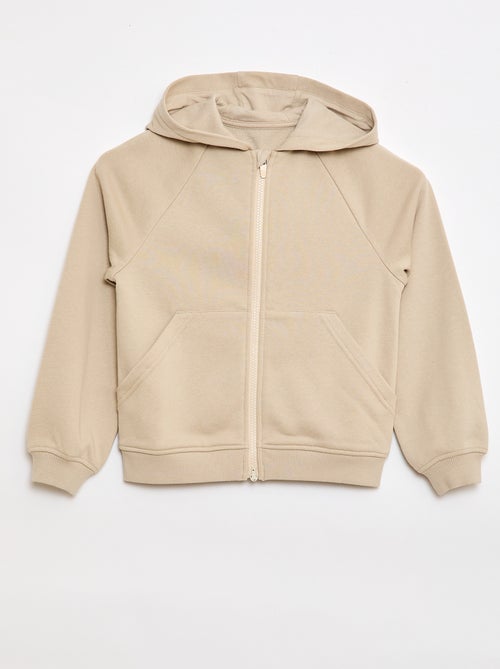 Sudadera con capucha con cremallera - Colección fácil de poner - Kiabi