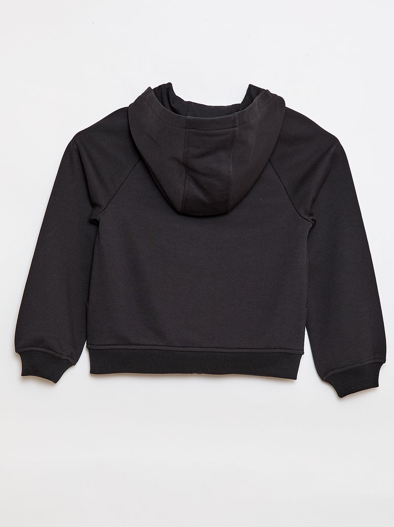 Sudadera con capucha con cremallera - Colección fácil de poner Negro - Kiabi