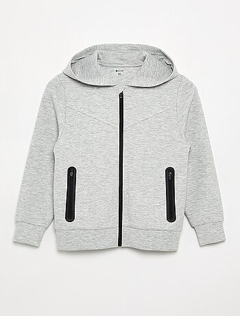 Sudadera con capucha con cremallera y 2 bolsillos con cremallera