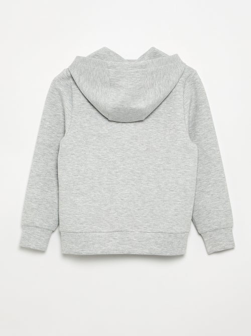 Sudadera con capucha con cremallera y 2 bolsillos con cremallera - Kiabi Sudadera con capucha con cremallera y 2 bolsillos con cremallera - Kiabi