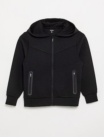 Sudadera con capucha con cremallera y 2 bolsillos con cremallera