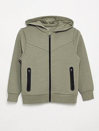 Sudadera con capucha con cremallera y 2 bolsillos con cremallera