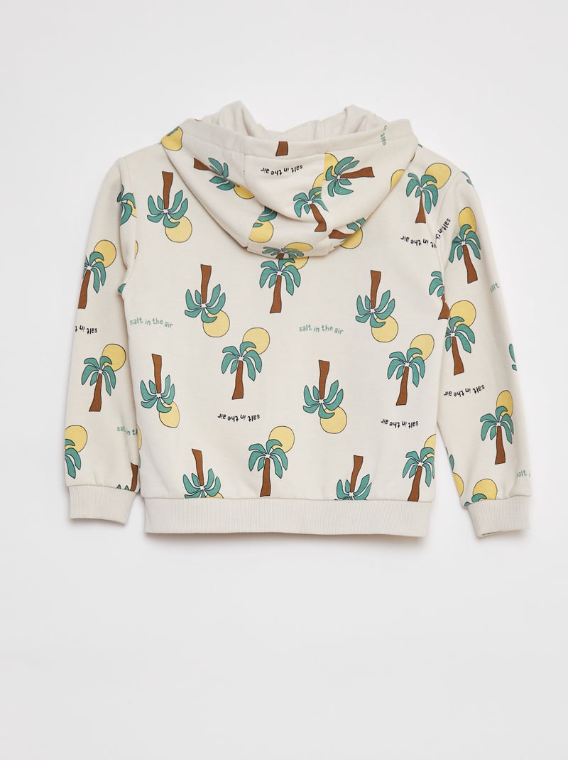 Sudadera con capucha con estampado BLANCO - Kiabi