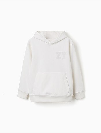 Sudadera con capucha con bordado bouclé ZY