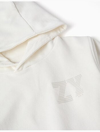 Sudadera con capucha con bordado bouclé ZY