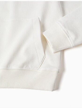 Sudadera con capucha con bordado bouclé ZY