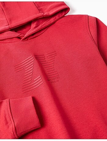 Sudadera con capucha con estampado en relieve ZY