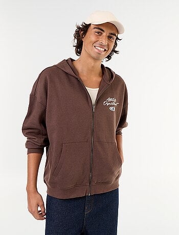 Sudadera con capucha con estampado por delante y por detrás