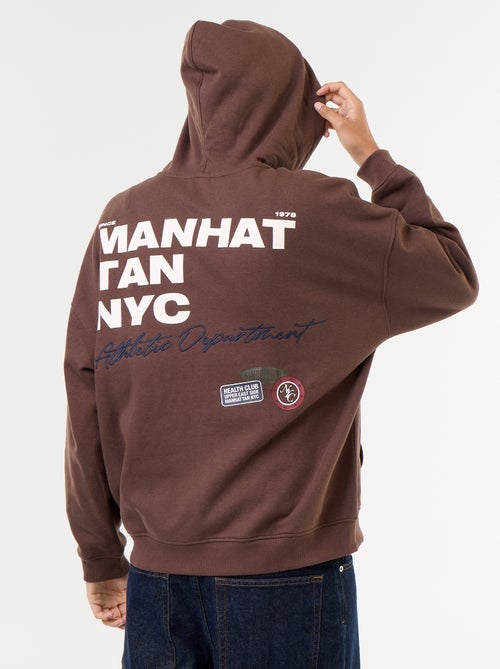 Sudadera con capucha con estampado por delante y por detrás - Kiabi