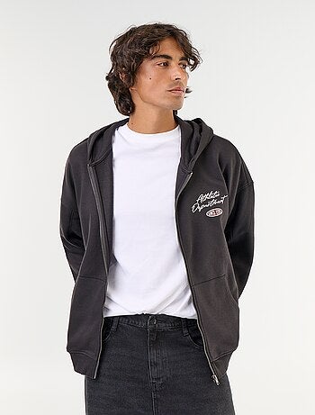 Sudadera con capucha con estampado por delante y por detrás