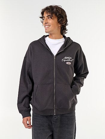 Sudadera con capucha con estampado por delante y por detrás
