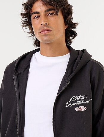 Sudadera con capucha con estampado por delante y por detrás