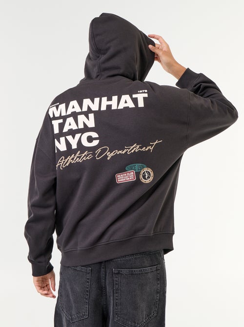 Sudadera con capucha con estampado por delante y por detrás - Kiabi