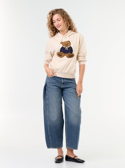 Sudadera con capucha con oso bordado - Kiabi Sudadera con capucha con oso bordado - Kiabi