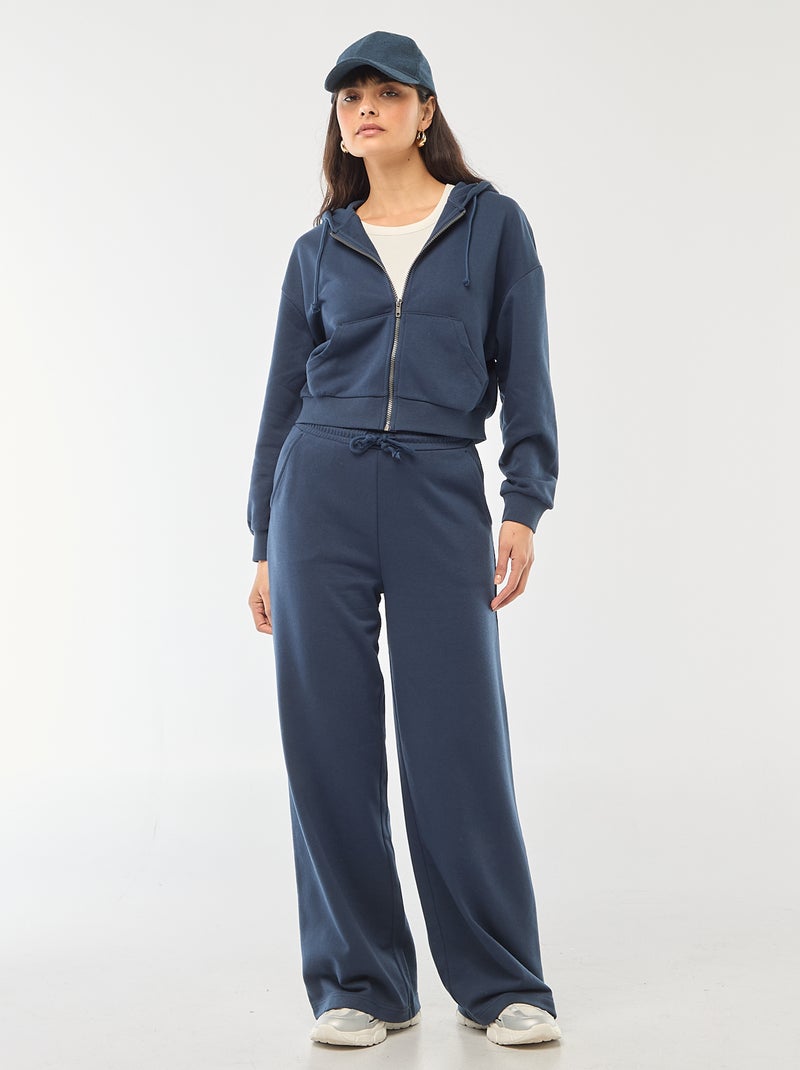 Sudadera con capucha corta Azul - Kiabi
