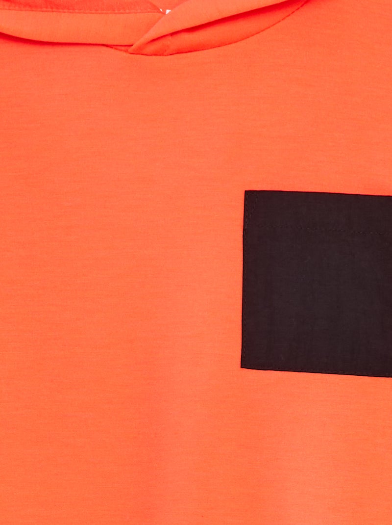 Sudadera con capucha corte loose NARANJA - Kiabi