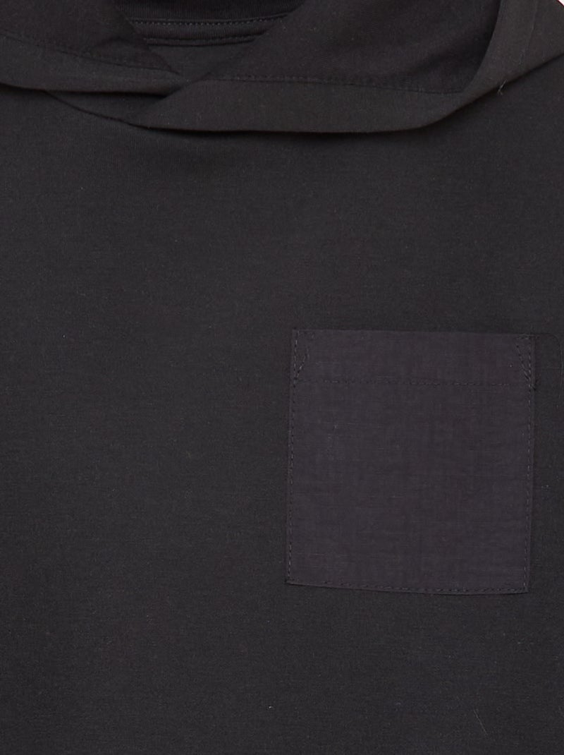 Sudadera con capucha corte loose NEGRO - Kiabi