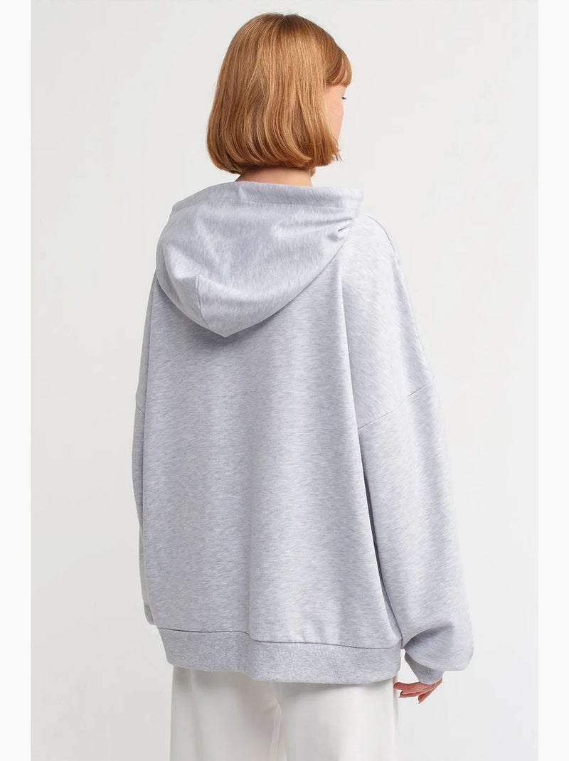 Sudadera con capucha de algodón oversize dilvin Gris claro - Kiabi