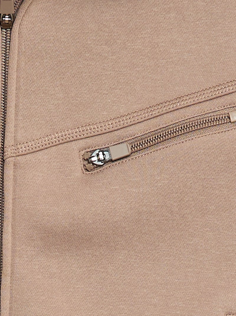 Sudadera con capucha de felpa Beige - Kiabi