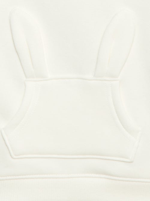 Sudadera con capucha de felpa con diseño de conejito - Kiabi