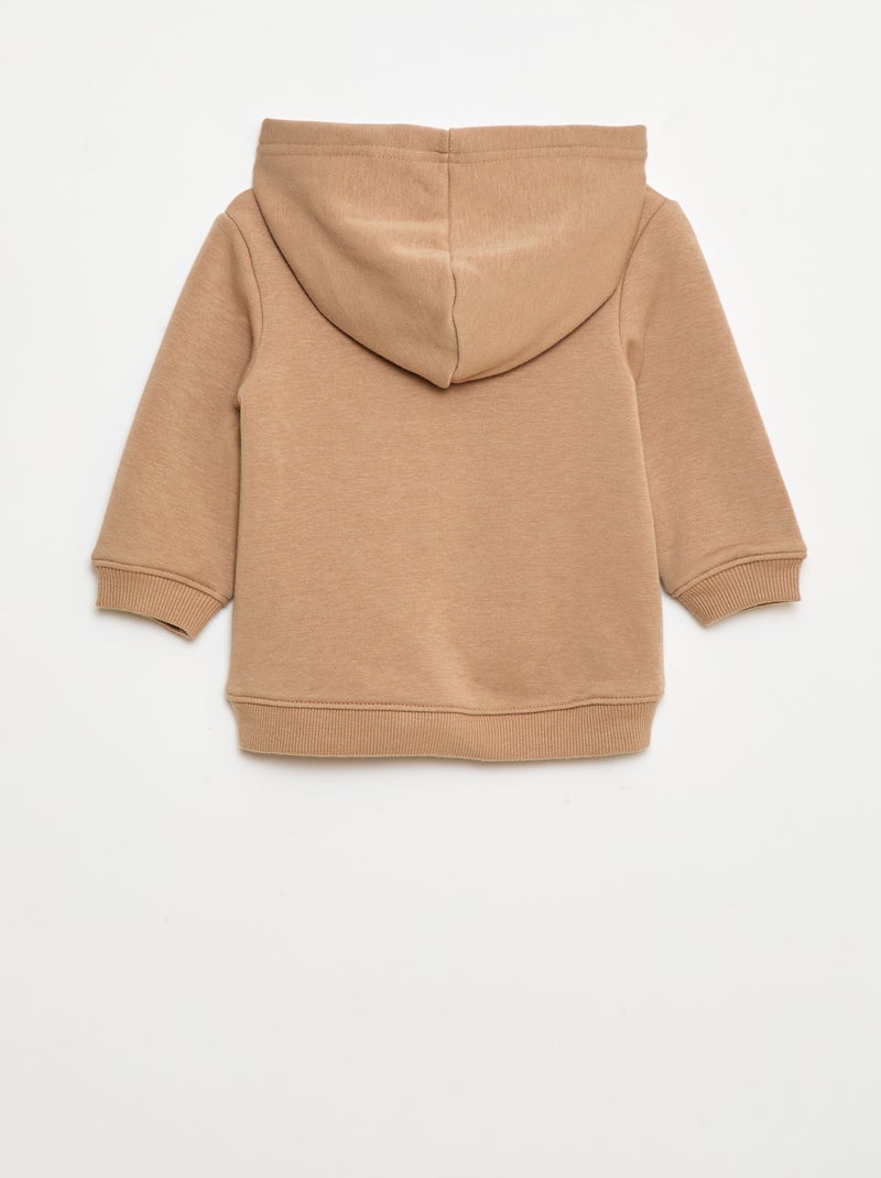 Sudadera con capucha de felpa con diseño de conejito Marron - Kiabi