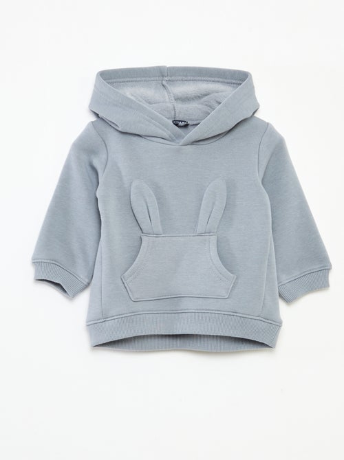 Sudadera con capucha de felpa con diseño de conejo - Kiabi