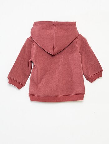 Sudadera con capucha de felpa con diseño de conejito