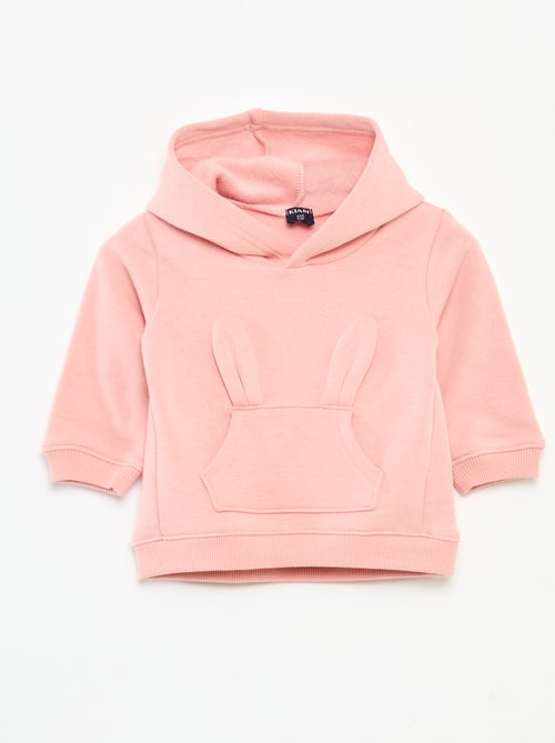 Sudadera con capucha de felpa con diseño de conejo - Kiabi