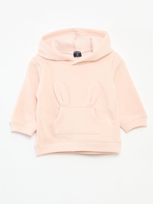 Sudadera con capucha de felpa con diseño de conejo - Kiabi