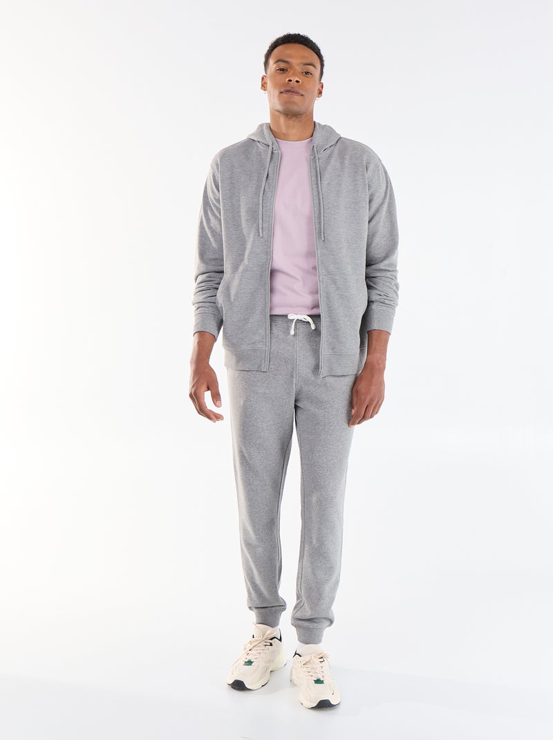 Sudadera con capucha de felpa Gris - Kiabi