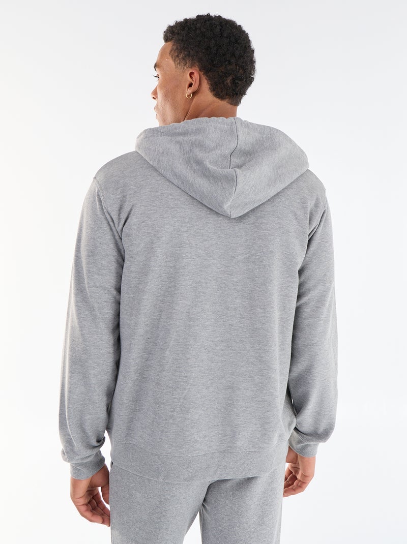 Sudadera con capucha de felpa Gris - Kiabi