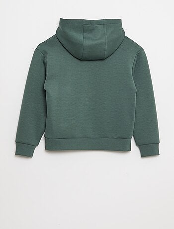Sudadera con capucha de felpa ligera con bolsillo en el pecho