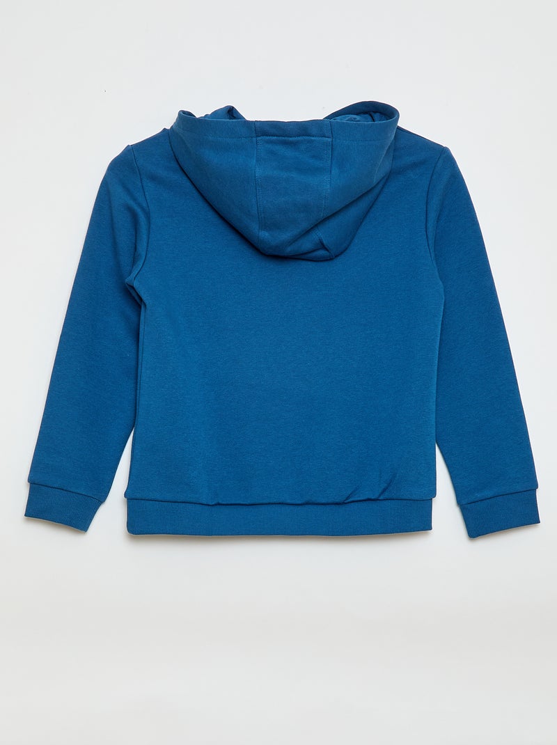 Sudadera con capucha de felpa perchada Azul - Kiabi