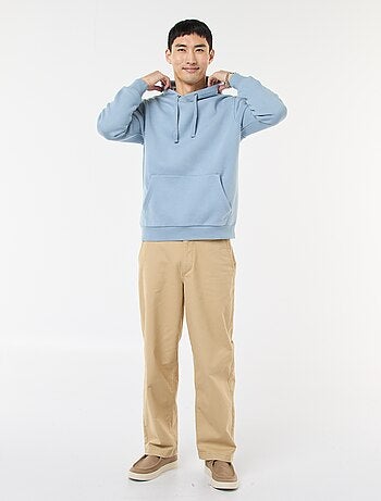 Sudadera con capucha de felpa perchada con bolsillo canguro