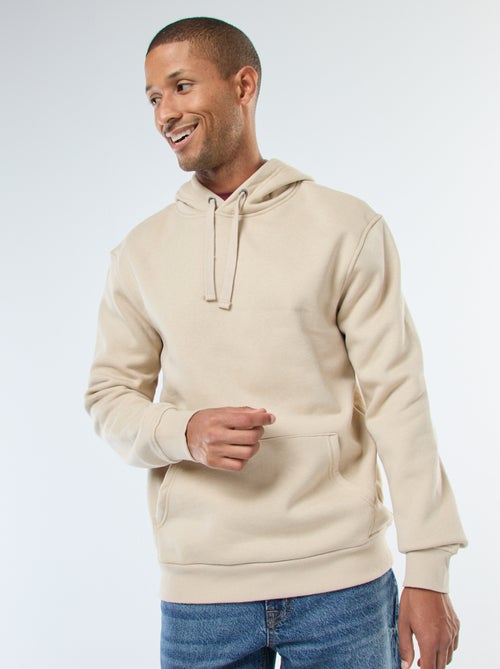 Sudadera con capucha de felpa perchada con bolsillo canguro - Kiabi