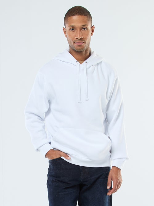 Sudadera con capucha de felpa perchada con bolsillo canguro - Kiabi