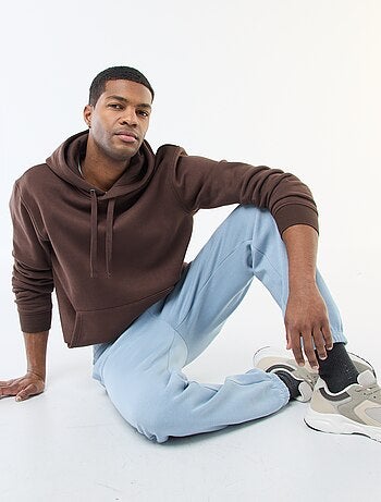 Sudadera con capucha de felpa perchada con bolsillo canguro